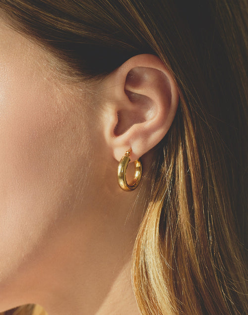 Chicago Gold Hoop Earrings