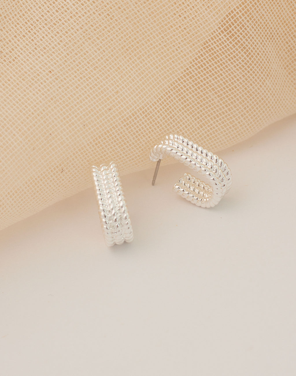 Florence Silver Hoop Earrings