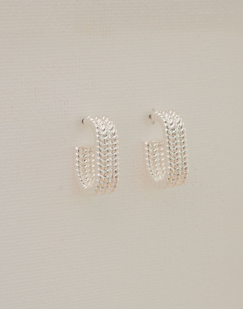 Florence Silver Hoop Earrings
