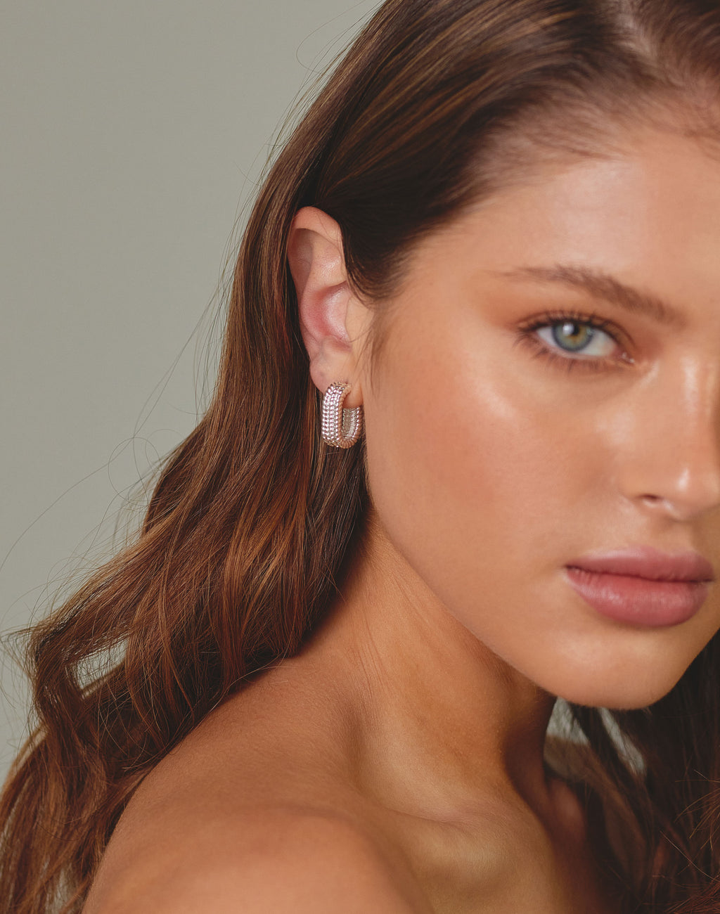 Florence Silver Hoop Earrings