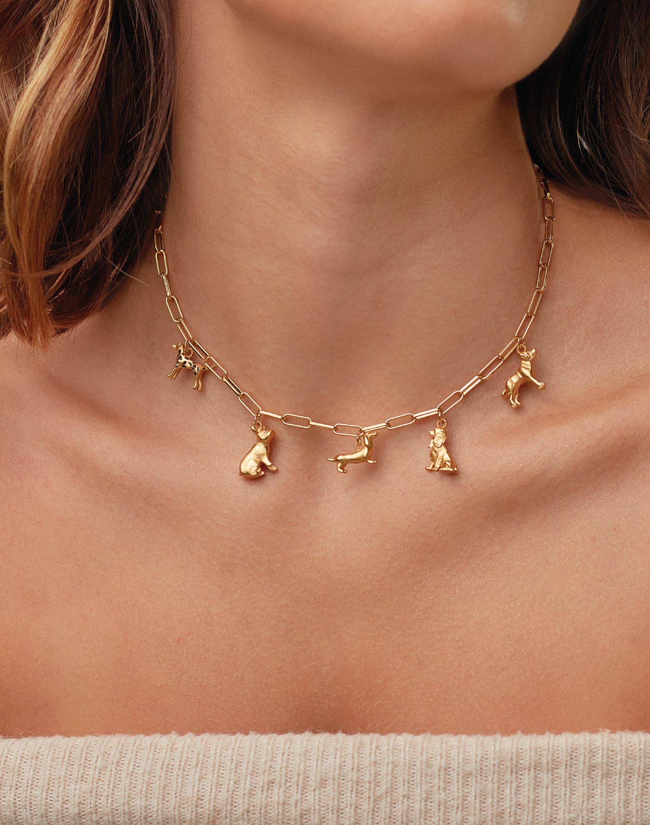 Dog Mom Charm Necklace & Stud Earrings