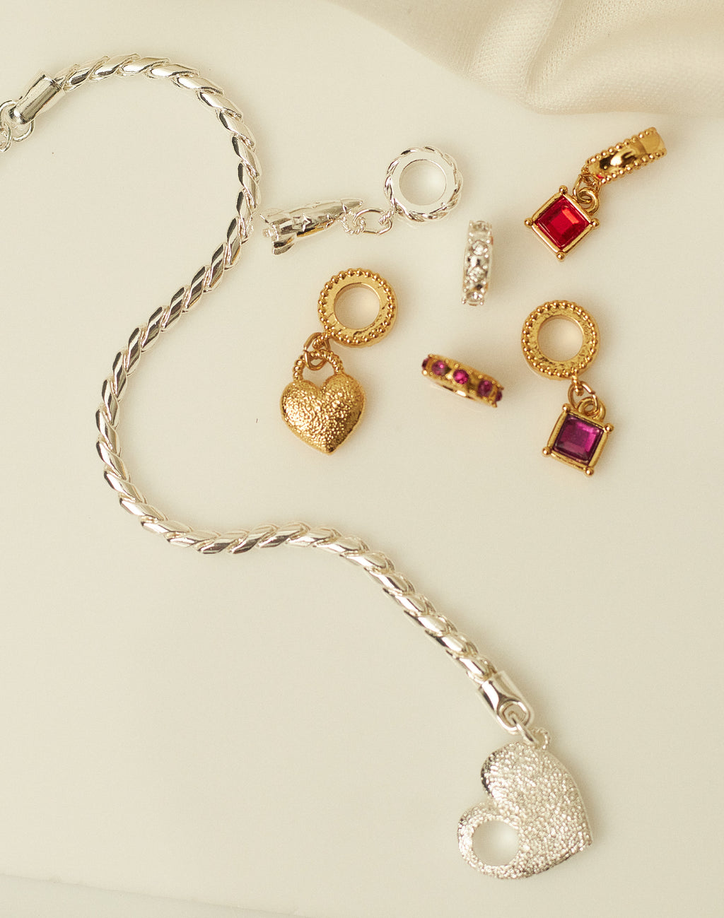 Wow Charm Bracelet — Gold & Silver Finish