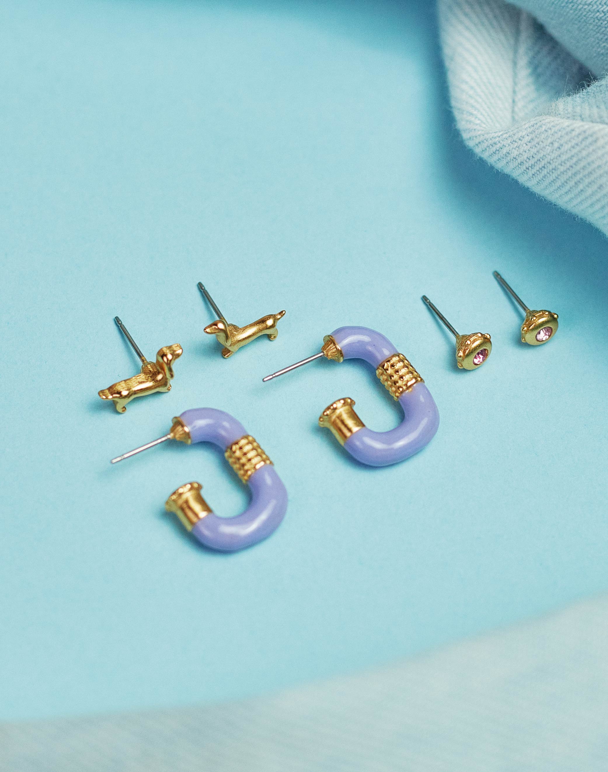 Set of 3 Dachshund Party Earrings